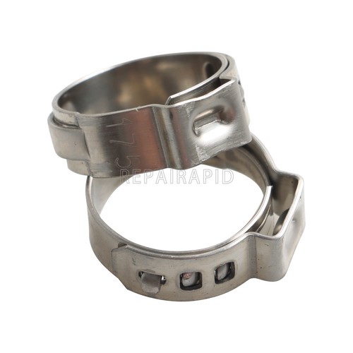 100 1/2" PEX Clamp Cinch Rings Crimp Pinch Fittings Stainless Steel for Pex Pipe - Picture 13 of 13