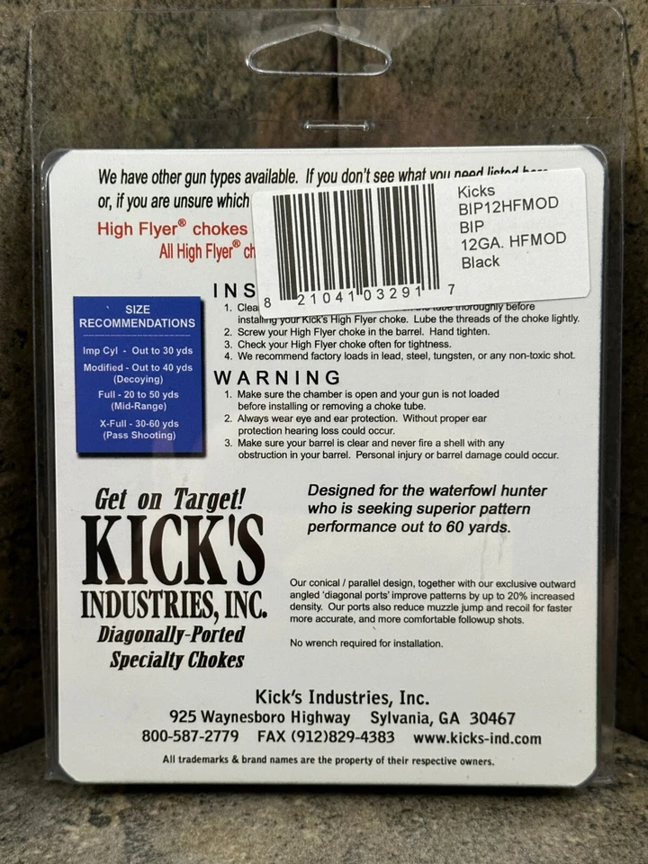 Kick's High Flyer Choke Tube for Browning Invector Plus Waterfowl Modified - Image 2 of 2