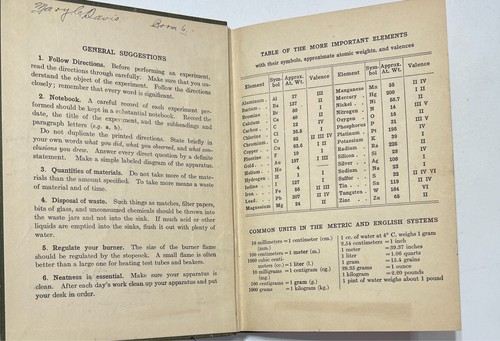 Rare 1921 Laboratory Experiments in Chemistry by Henry Black ~Vintage Science HB - Picture 4 of 8
