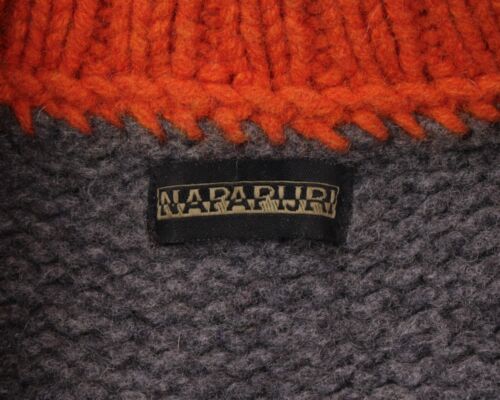 NAPAPIJRI Alaska Ski Patches Strick Wolle 1/4 Half Zip Sweater Pullover Gr. S - Bild 12 von 15