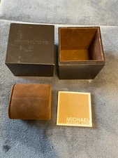 Michael Kors Authentic Brown Watch Boxes with Pillow and Manual!!!!!