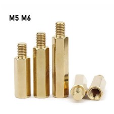 Distanciador hexagonal de latón M5 M6 con rosca interior-exterior PCB