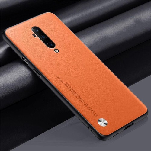 For OnePlus7 7Pro 7T 1+7t Pro Plain Leather Fabric Coated Rubber hard case cover - Picture 35 of 39