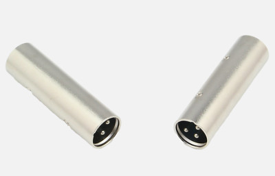 2 Stück Metall XLR-Stecker Buchse zu Stecker Audio Adapter Kupplung Steckverbinder Verbinder 
