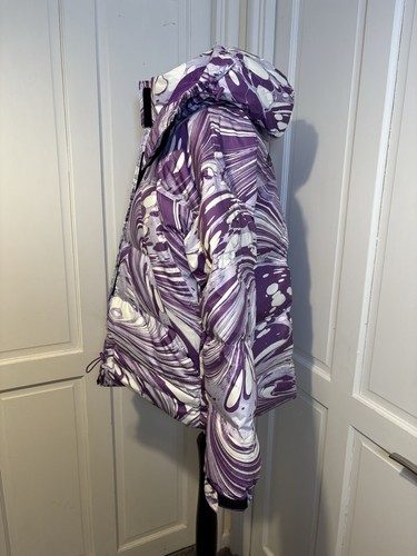 Adidas x Stella McCartney Ladies Purple White Puffa Hooded Jacket Coat Sz L BNWT - Picture 8 of 24