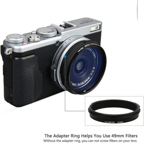LH-X100 Lens Hood Sun Shade with 49Mm Filter Adapter Ring for Fuji Fujifilm X100 - Picture 4 of 12