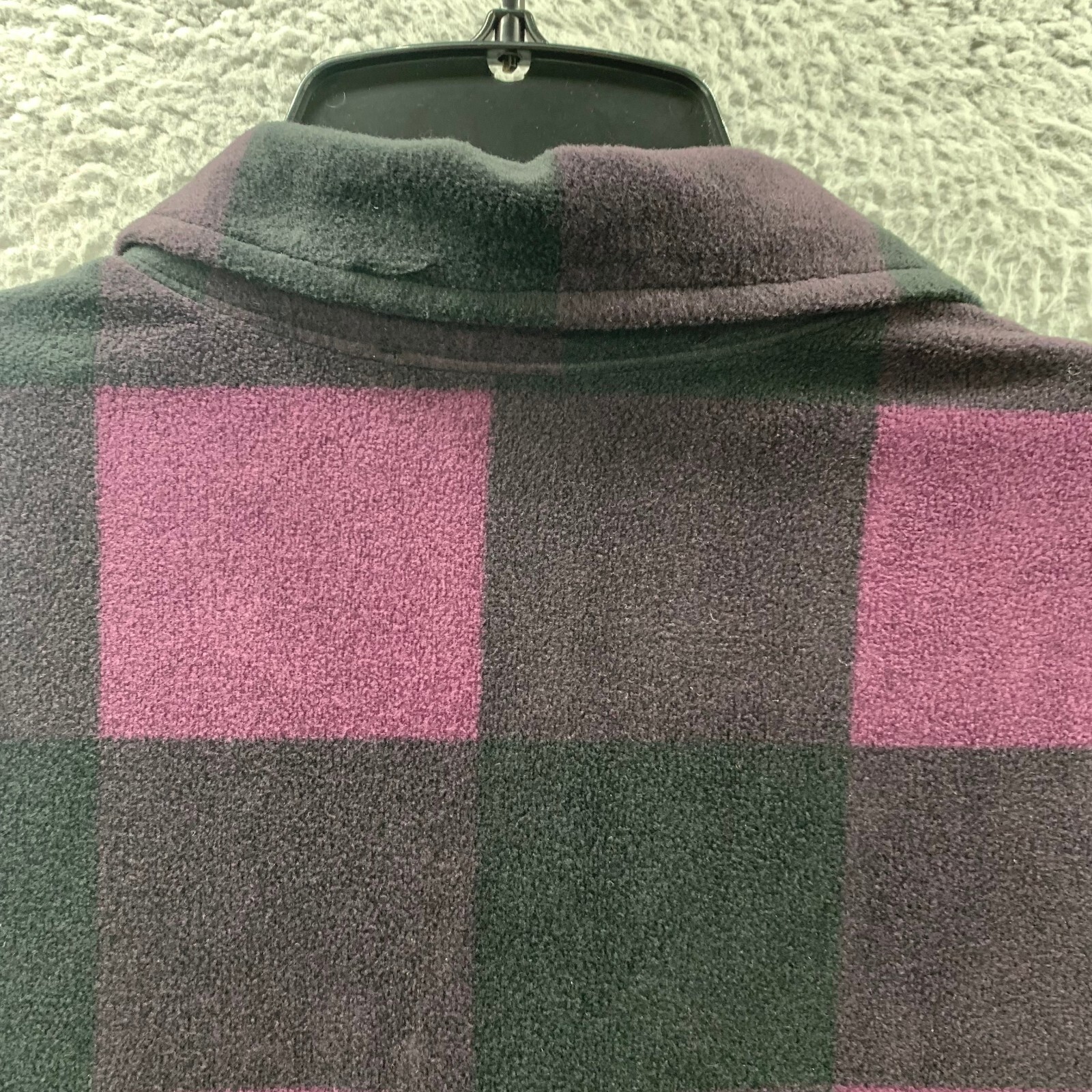 LEE RIDERS Shirt Womens 1X Plaid Button Up Blouse Top Long Sleeve Flannel Purple