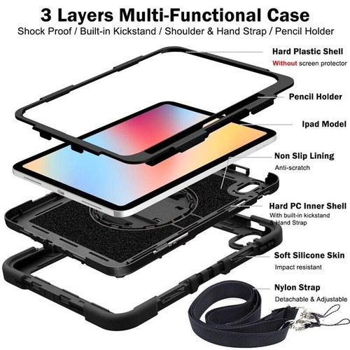 Kid Heavy Duty Tough Case For iPad A16 10th 9th 10.2 8 7 6 5 9.7 Mini Air Pro 11 - Picture 2 of 65