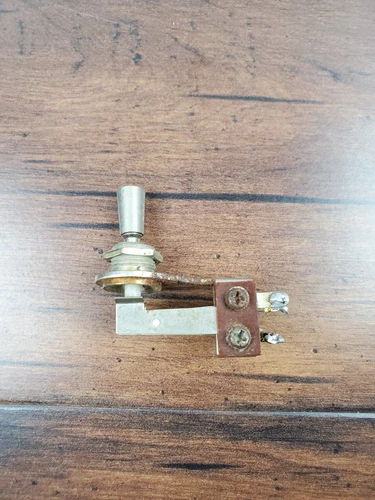 Vtg 60s 70s Fender Gibson Right Angle 3 Way Toggle Switch & Metal Tip