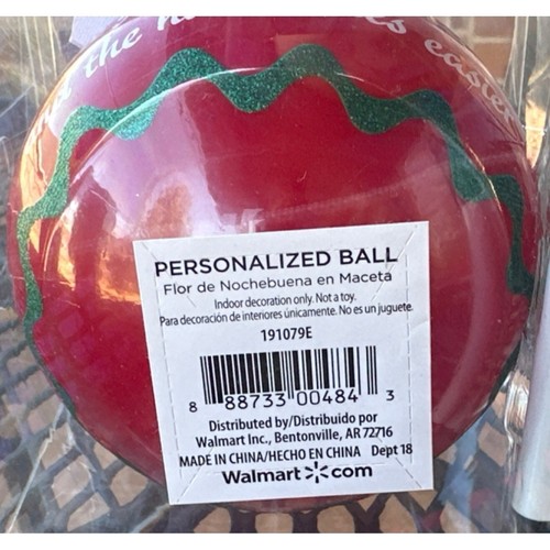 Walmart Inc. Good Friends personalisierter Kugelschmuck Weihnachtsschmuck mit Stift 4 Zoll - Bild 6 von 7