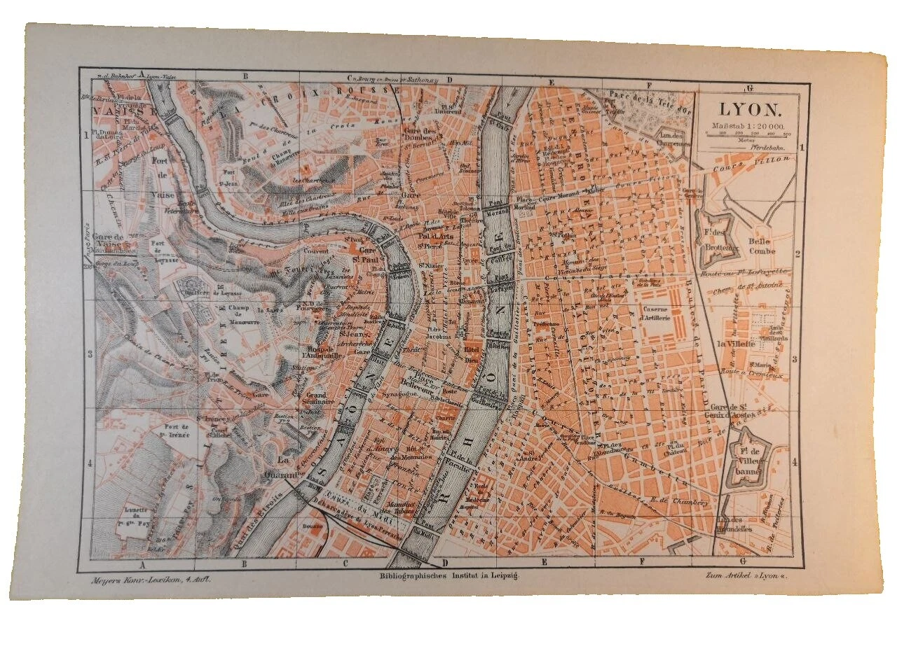 Antique Original City Map Antique Europe Sheet Maps