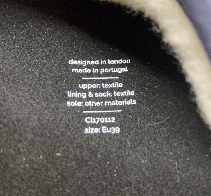 SAOLA Scarpe Mahabis donna 39 pantofole classiche piatte in lana slip on suola rimovibile blu navy