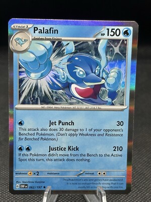 Delfinator 062/197 NM Deutsch Pokemon TCG Obsidian Flammen Holo Rare
