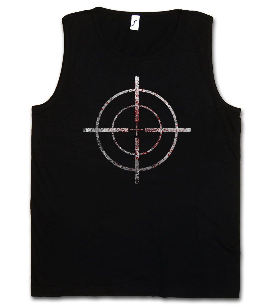 KEEN BLOODY CROSSHAIRS SNIPER TANK TOP mirino cecchino Gun Rifle Target US