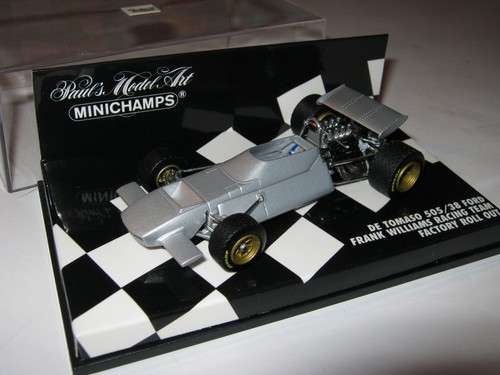  1:43 WILLIAMS DeTomaso 505/38 Ford Roll out 1970 minichamps 400700099 embalaje original nuevo - Imagen 1 de 1