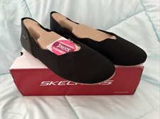 New Skechers Ballet Flats Women  s Black  Must Be Magic  Arch Fit, Size 8.5