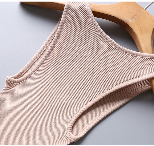 Flexibles Kleid Einheitsgröße für Damen Unterkleid Maulbeerseide Baumwolle ärmellos - Bild 7 von 15
