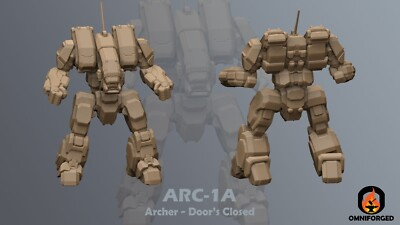 #ad #ad Archer Mini ARC 1A MWO Mech Miniature Compatible with Battletech $6.49