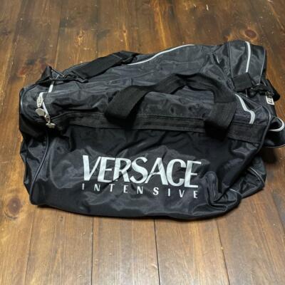 Used VERSACE INTENSIVE Gym Bag Black Medusa Traveling Bag