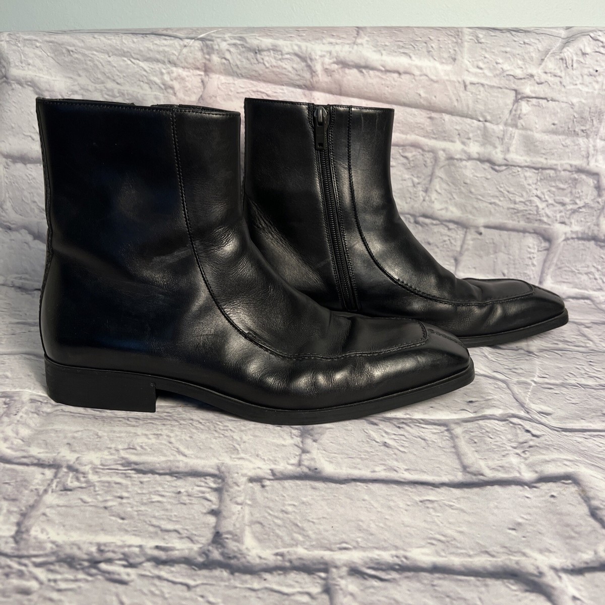 GUCCI Men's Black Leather Dress Boots Size 11 D- 101771 GUCCI Men's Black Leather Dress Boots Size 11 D- 101771