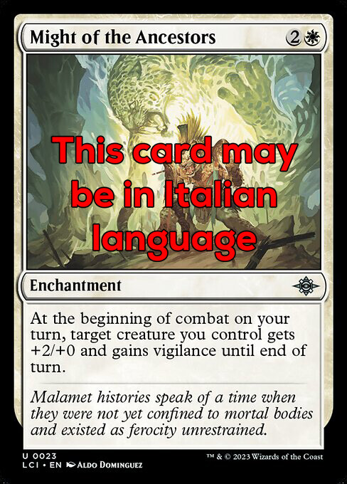 MTG MIGHT OF THE ANCESTORS FOIL EXC - POTENZA DEGLI ANTENATI 23 