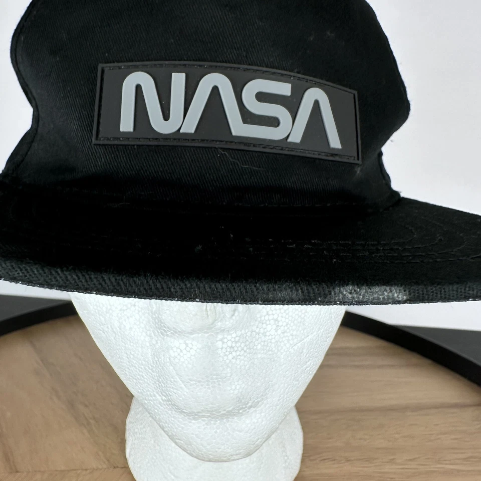NASA Niños Niñas Jóvenes Unisex Béisbol Billete Plano Broches Luna Bill Ajustable Negro Foto 2 de 4