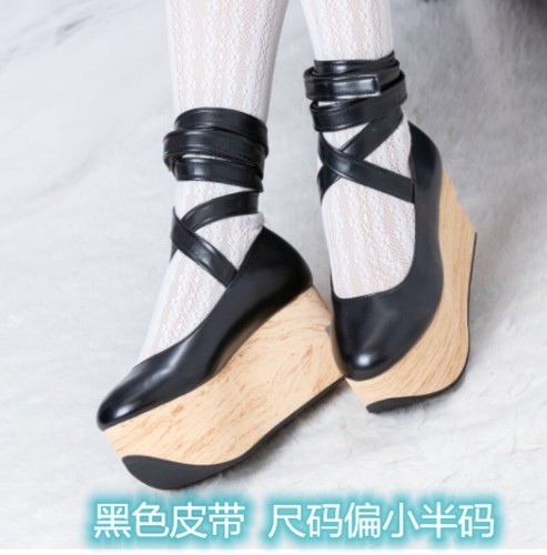 Japanese High-heel Strap Shoes Womens Bandage Creeper Heel Platform Lolita Shoes - Picture 27 of 33
