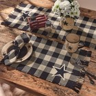 Everything In The Picture Wicklow Buffalo Black/Natural Check Star Placemat Park