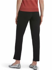 Hue Womens Black Temp Tech Trouser Leggings Workout Athletic Pants Sz Small