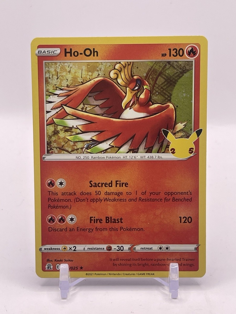 Ho-Oh 001/025 - Celebrations - Holo Pokemon Card Stamped | eBay