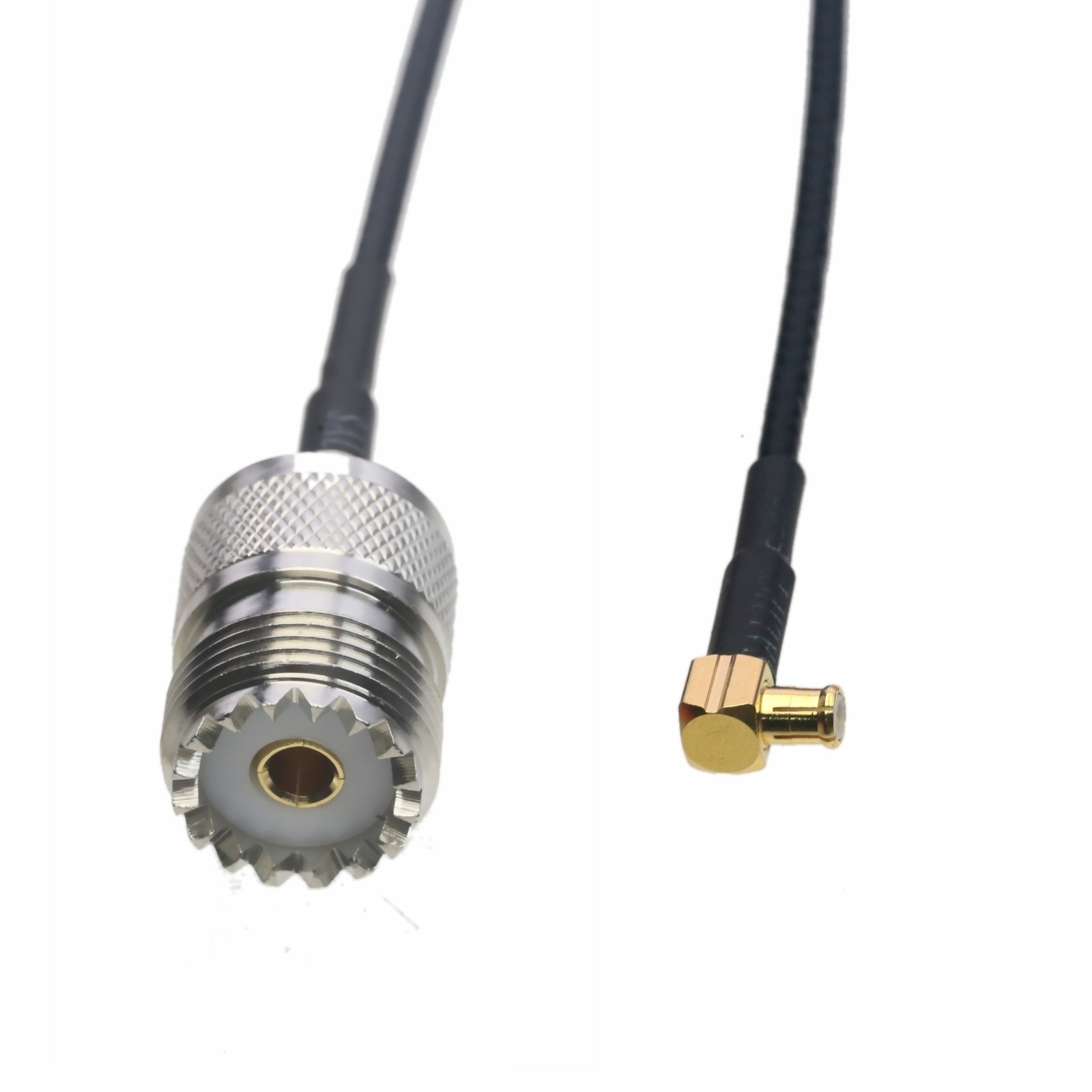 RF Cable MCX plug RA to SO239 Male VHF/UHF RG316 6