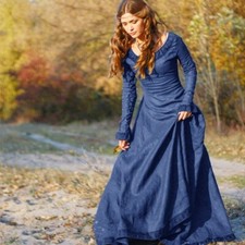 NEW Renaissance Princess Dress Cosplay Costume Vintage New Medieval Long Dress