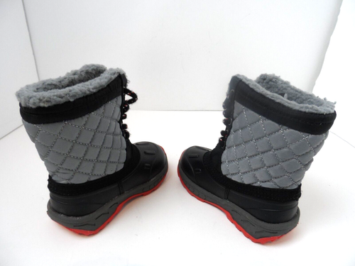 Toddlers Carters Winter Boots Faux Fur Lined Laces Boys - Size 6 - EC - Picture 4 of 10
