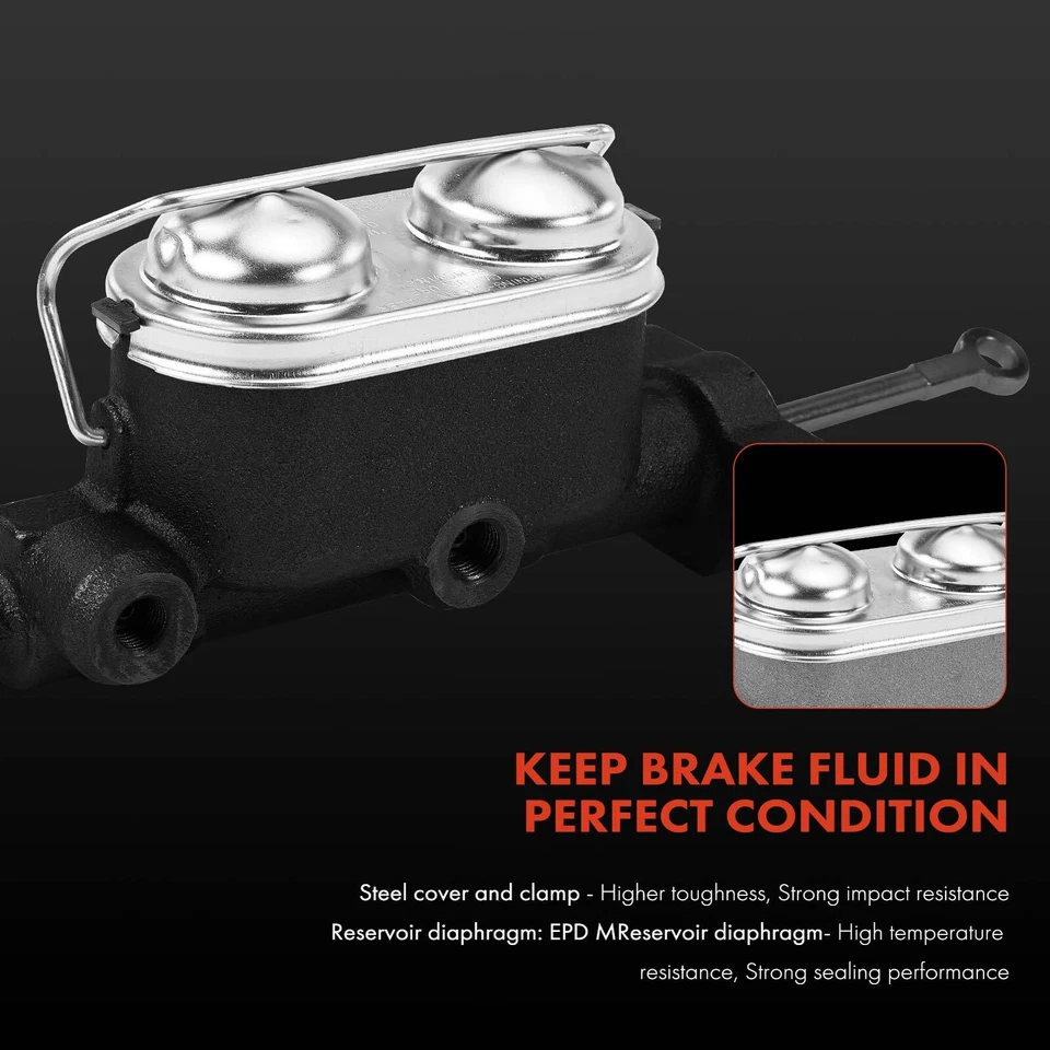 Cilindro maestro de freno con depósito para Chevy Chevette Pontiac Acadian 1983-1987 Foto 3 de 4