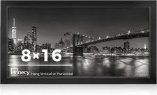 8X16 Picture Frame Black, Panoramic Picture Frame for Wall Decoration, Classic B