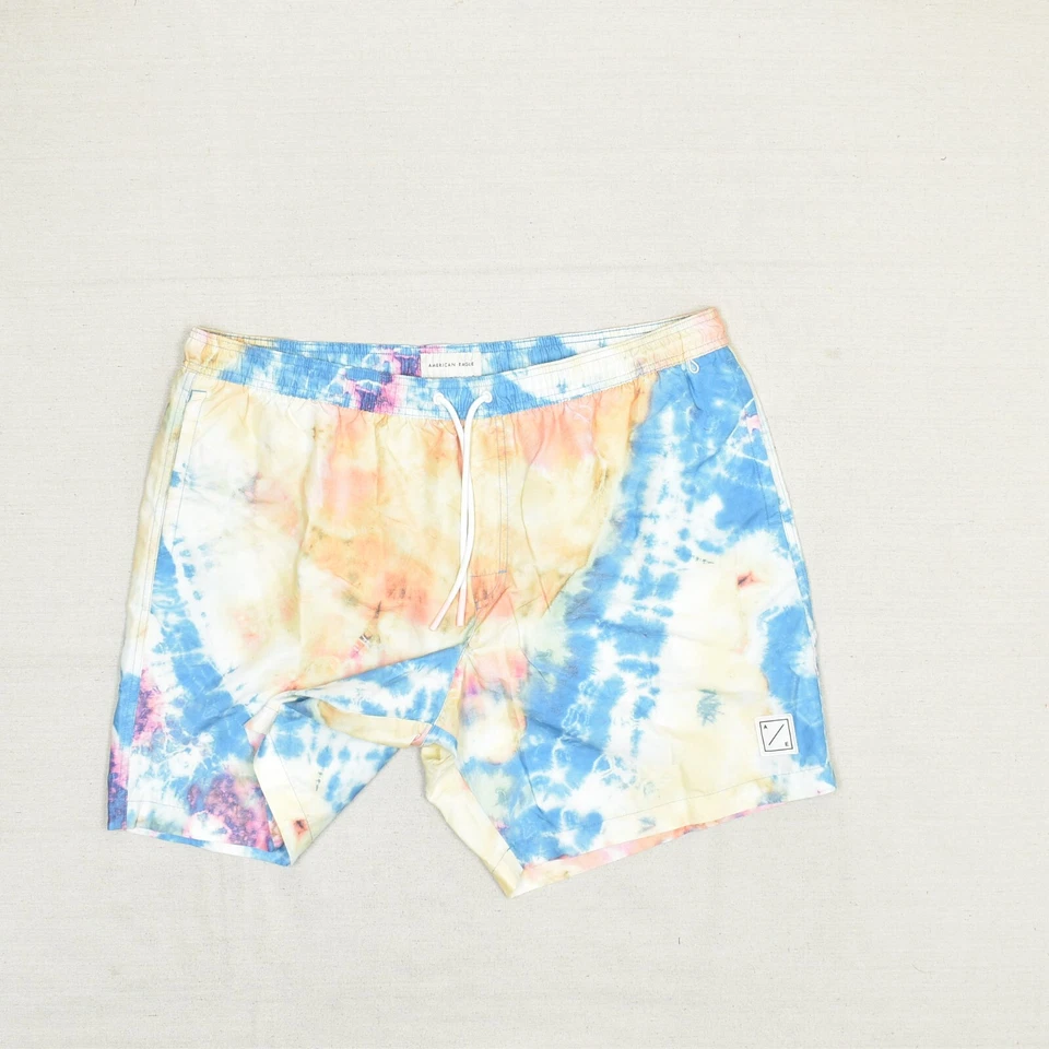 Bañador American Eagle para hombre poliéster multicolor talla 2XL tie dye cordón Foto 2 de 4