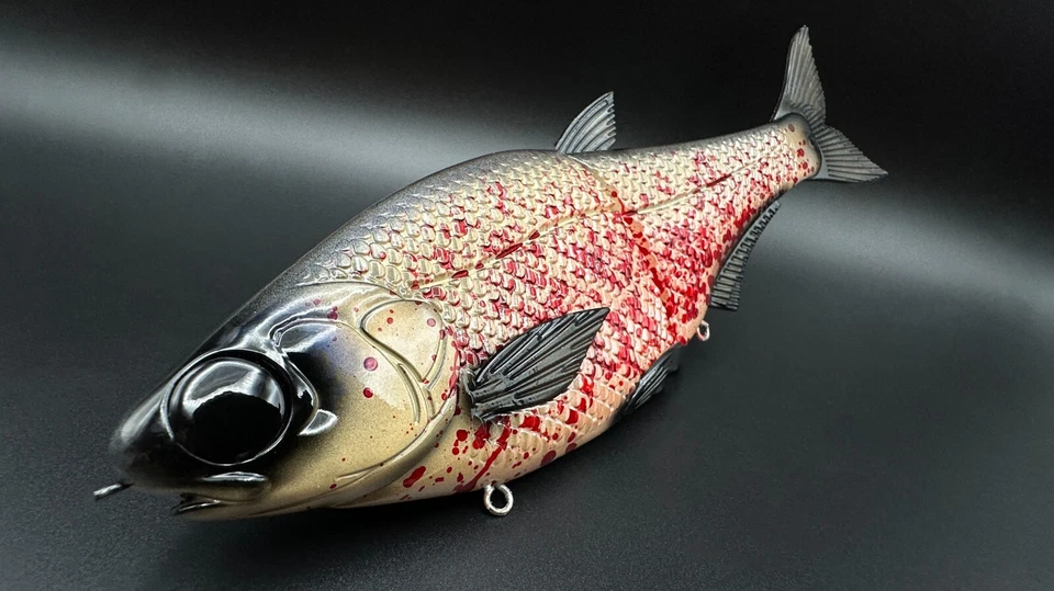 HINKLE SHAD CLON "HUESO SANGRIENTO" CEBO DE NATACIÓN PINTADO PERSONALIZADO 9"/5,5 OZ. GLIDEBAIT🔥👑 Foto 3 de 4