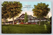 Postcard Highland Park Golf And Country Club Birmingham Alabama P841