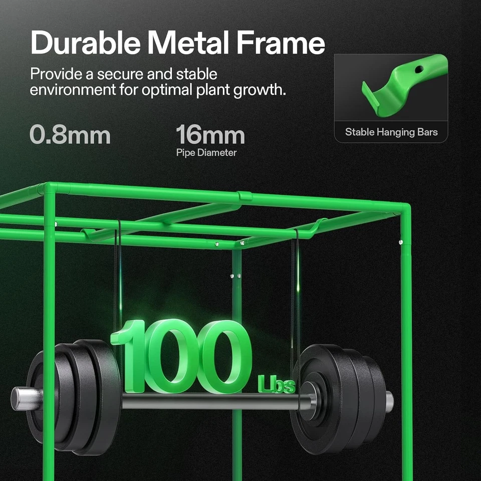 VIVOSUN VS1000 Led Light+48"X48"x80" Grow Tent W/4"  Fan Complete Growing Kit - Image 4 of 4