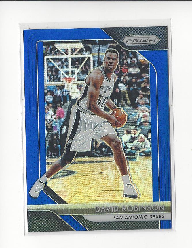 2018-19 Panini Prizm Prizms Blue #195 David Robinson Spurs /199