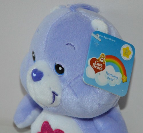Peluche BISOUNOURS Harmony Care Bear Beanie 20th 20cm NEUF 2003 Carlton Cards 8" - Imagen 4 de 10