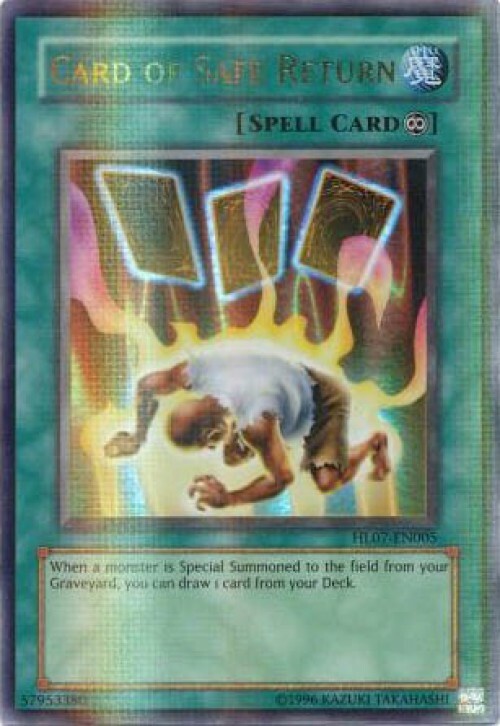 yugioh hobby league cards legal YuGiOh Hobby League Parallel Rare Card of Safe Return HL07-EN005