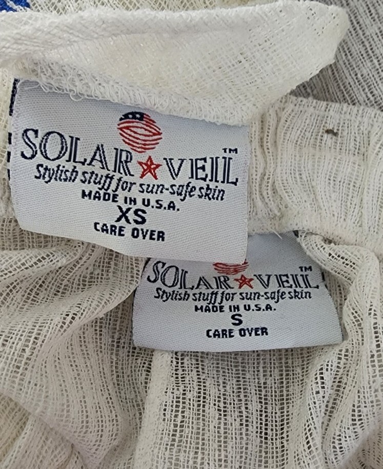 Vintage SOLAR VEIL White Beach Swim Coverup LS Shirt Pants Men's