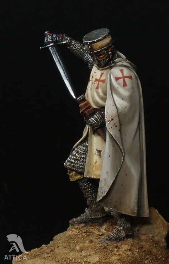 Soldat de plomb, collection chevalier germanique, XIIIe s. 54 mm Époque médiévale et croisades - France