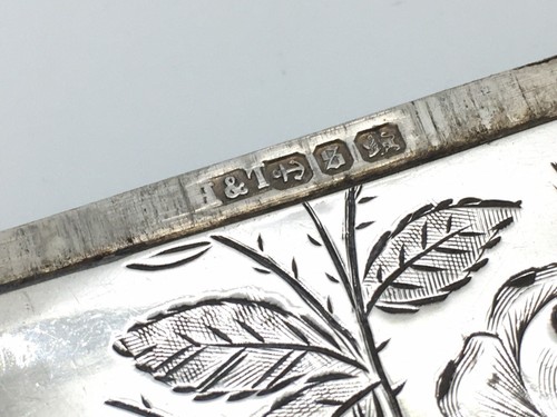 Custodia carta argento sterling antica ornata - movimento estetico/floreale - Foto 12 di 17