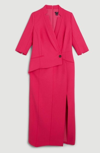 Karen Millen Stretch Split Side Midi Dress Size 8 - Picture 3 of 11