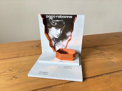 Paco Rabanne Olympea Intense Parfum Waschtisch Schaufenster Sammlerstück
