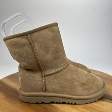 Big Kids Ugg Classic II Chestnut Suede Wool Lined Comfort Causal Boots Size 1 Y