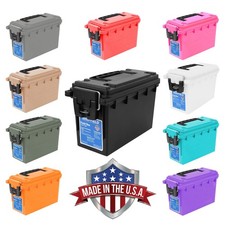 Sheffield Ammo Storage Field Box .30 Cal Stackable Made in USA Lockable Sealed