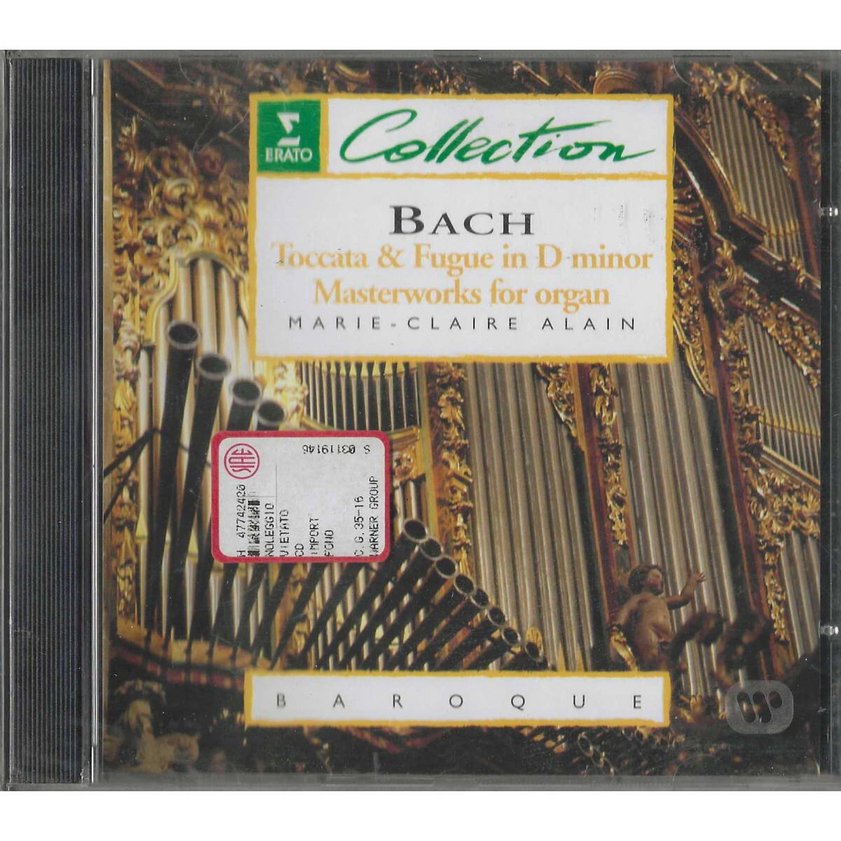 Marie Claire Alain, Johann Sebastian Bach CD Toccata & Fugue In D Minor Sigillat